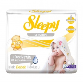 Sleepy Islak Bebek Havlusu 3x50li